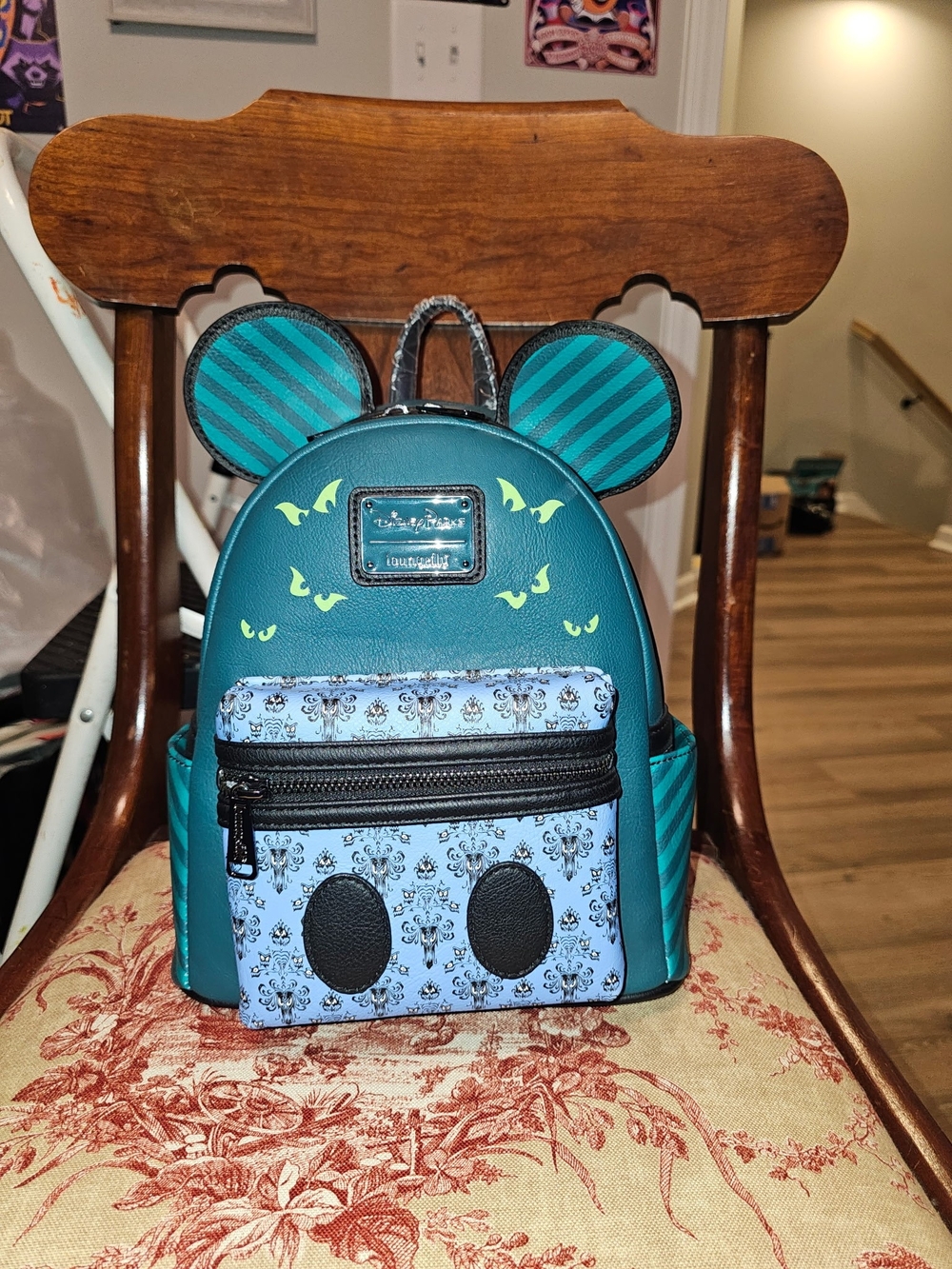 Mickey's Main Attraction Haunted Mansion Loungefly Glow In The Dark 2022 Release